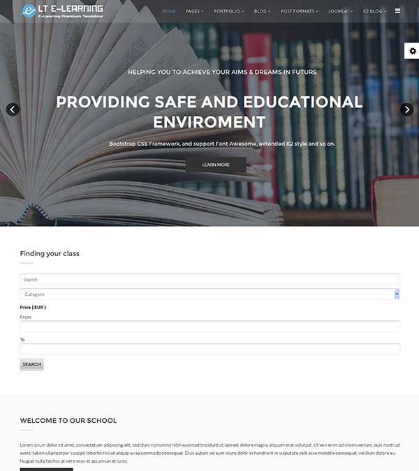 LT eLearning School Joomla template