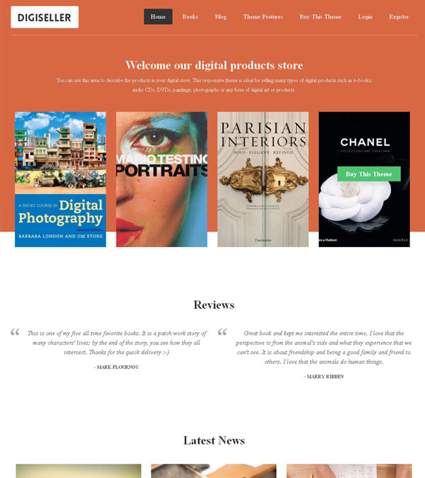 Digiseller Digital Downloads Theme