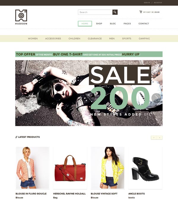 Download Hudson WordPress eCommerce Theme