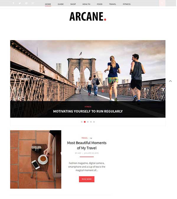 Arcane Theme Magazine WordPress