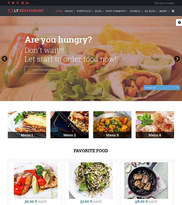 Download LT Restaurant Joomla Template