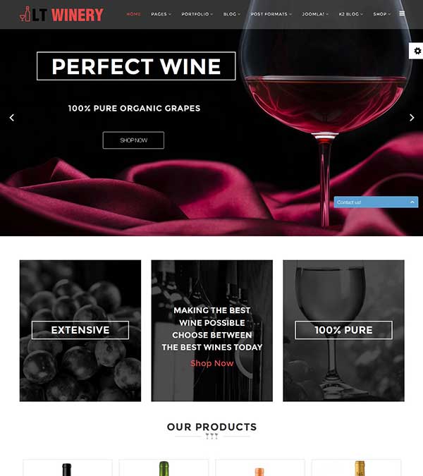 LT Winery Wine Store Joomla Template