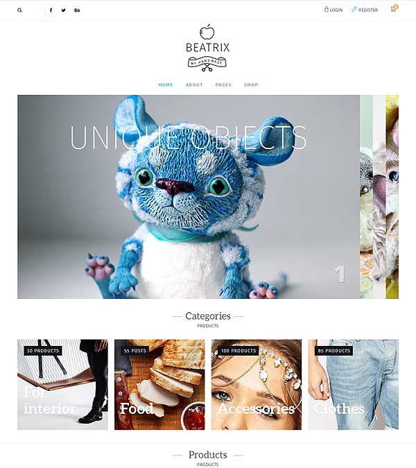 Beatrix Handmade Shop WordPress Theme