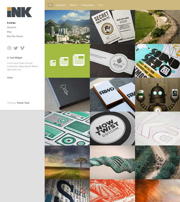 Download Ink Theme Portfolio WordPress