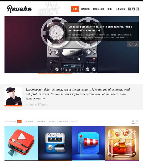 Download Revoke Portfolio WordPress Theme