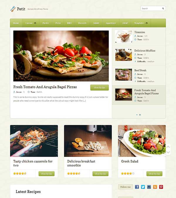 Petit Food Recipe Restaurant Theme