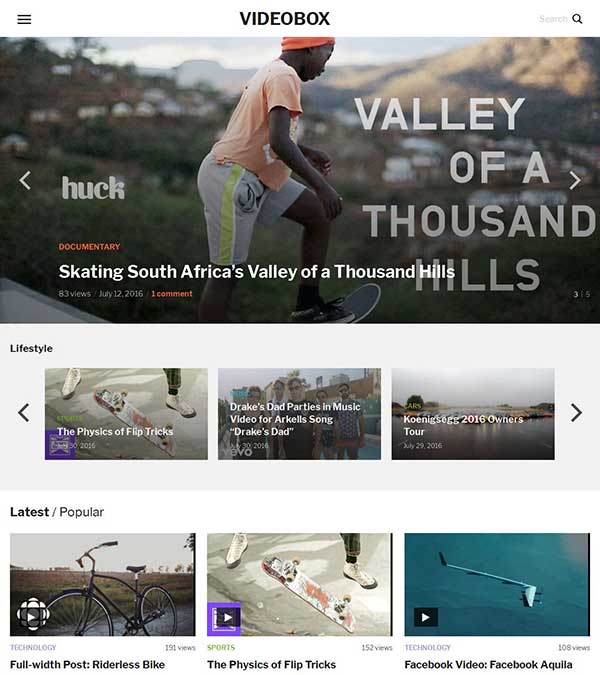 VideoBox Theme Magazine WordPress Download VideoBox Theme Magazine WordPress