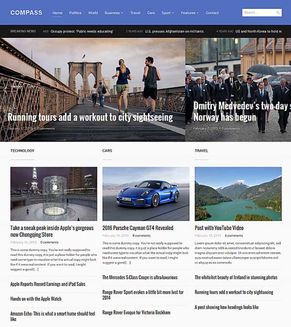 Compass Magazine WordPress Theme Download Compass Magazine WordPress Theme