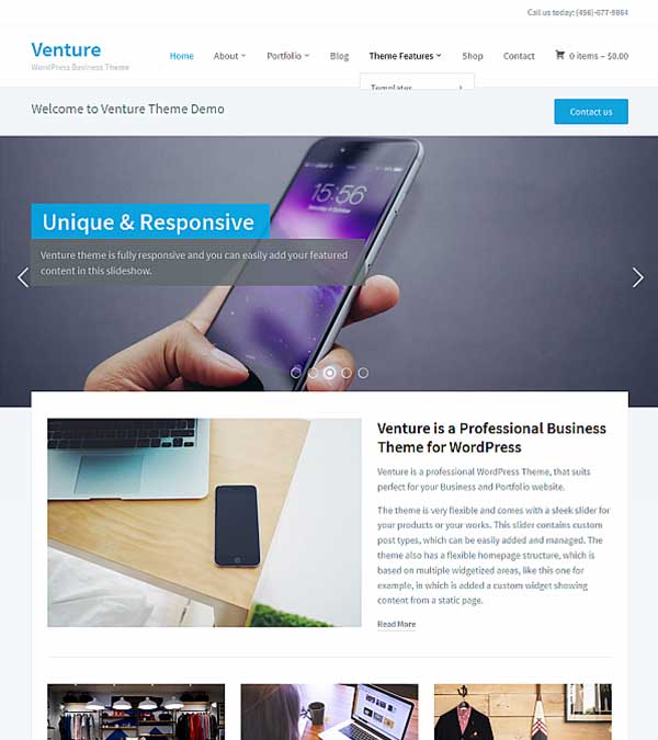 Download Venture Business WordPress Theme