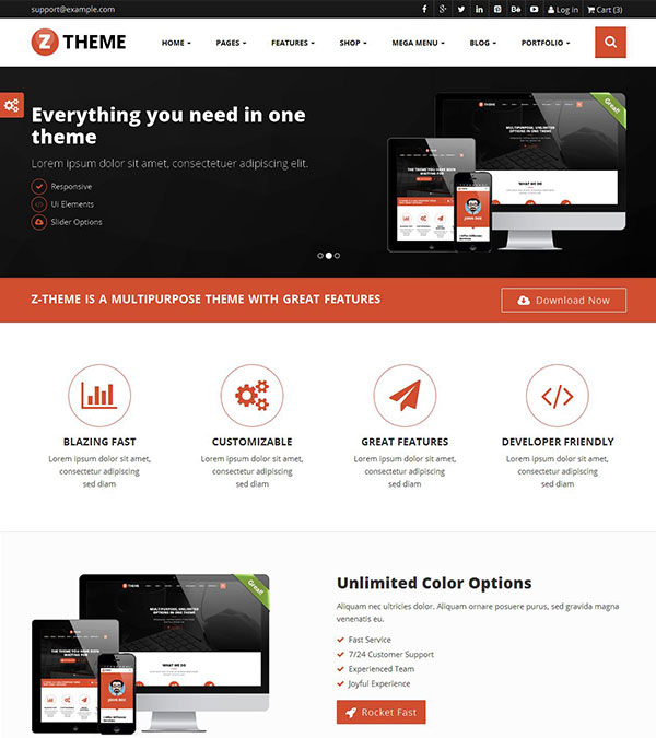 ZTheme Multipurpose Bootstrap Theme