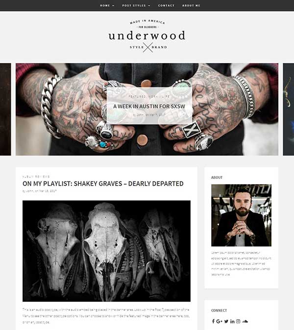 Download Underwood Bold Blogging WP Theme