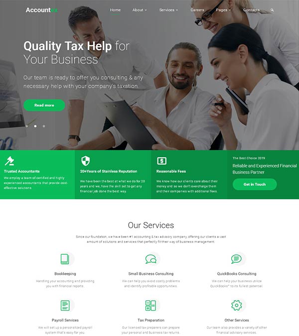 Accountex Accounting Website Template