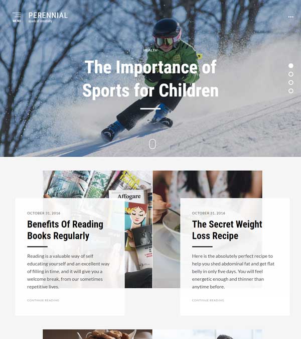 Download Perennial Magazine Blog Theme