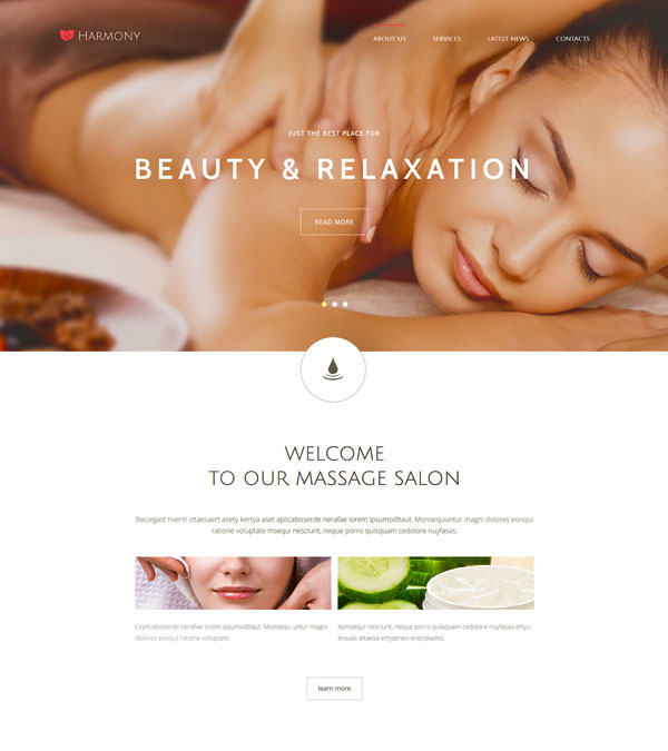 Download Harmony Spa Massage Joomla Template