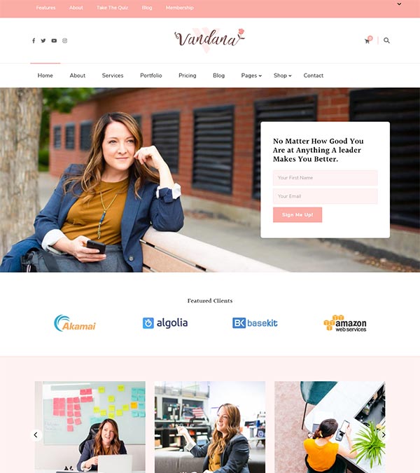 Download Vandana Coaches Speakers WP Theme