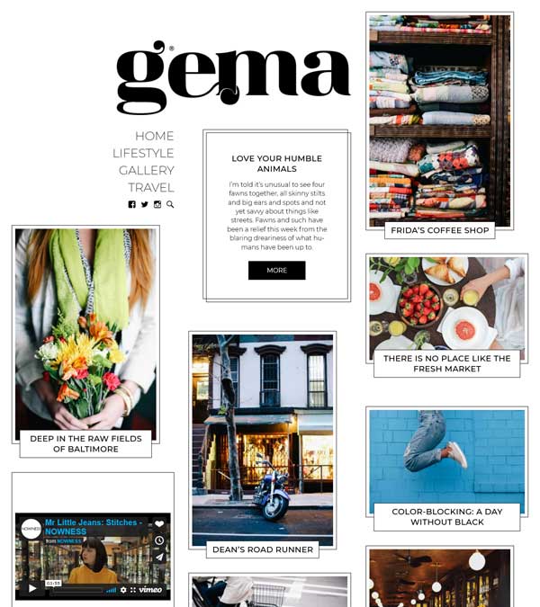 Gema Personal Blog WordPress Theme