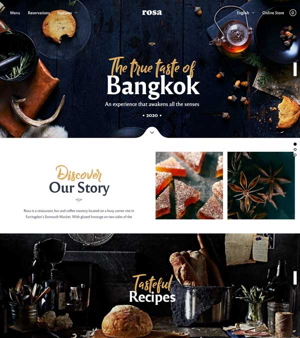 Download Rosa2 Restaurant Cafe WordPress Theme