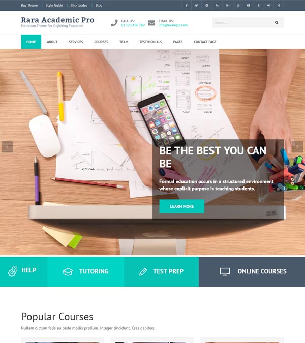 Rara Academic Pro WordPress Theme