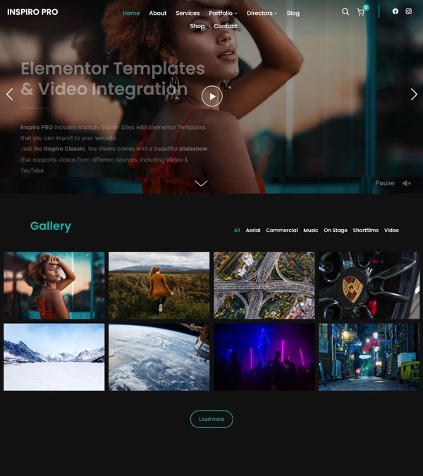 Inspiro Pro Elementor Portfolio Theme