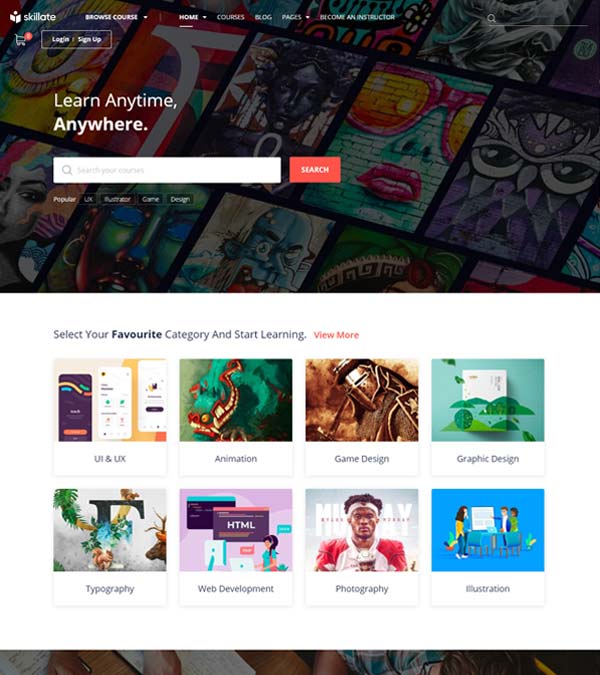 Skillate eLearning WordPress LMS Theme