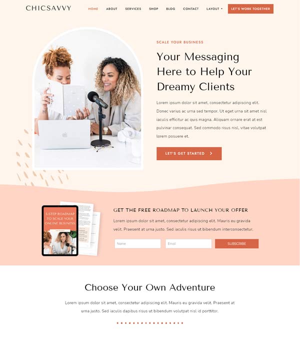 Download ChicSavvy Business Coach WP Theme