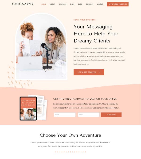 ChicSavvy Business Coach WP Theme