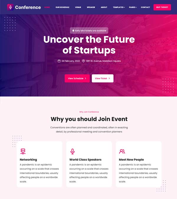 The Conference Pro WordPress Theme