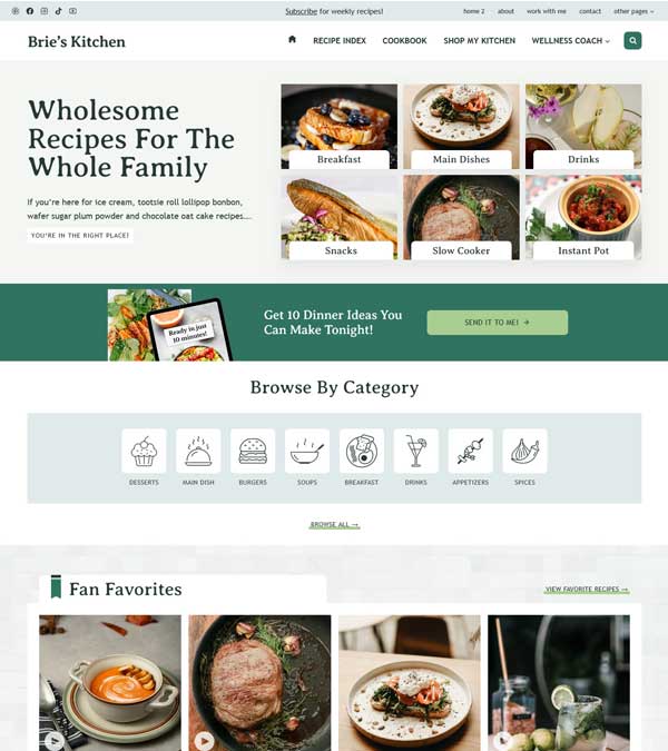 Download Brie Food Blog Kadence Theme