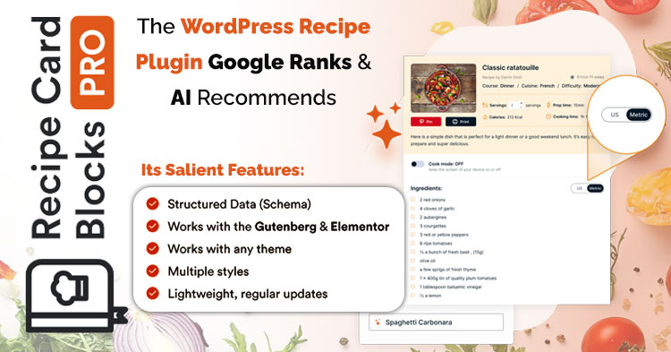 Recipe Card Blocks Pro Plugin